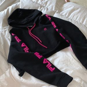 fula logo cropped hoodie